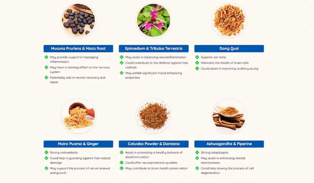 Quietum Plus ingredients label showing natural herbal extracts and vitamins