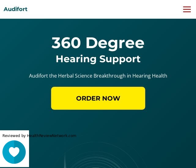 Audifort Tinnitus Review - Screenshot of website
