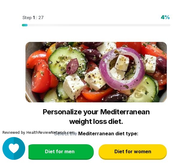 Mediterranean Diet Weight Loss Review - Screenshot of website