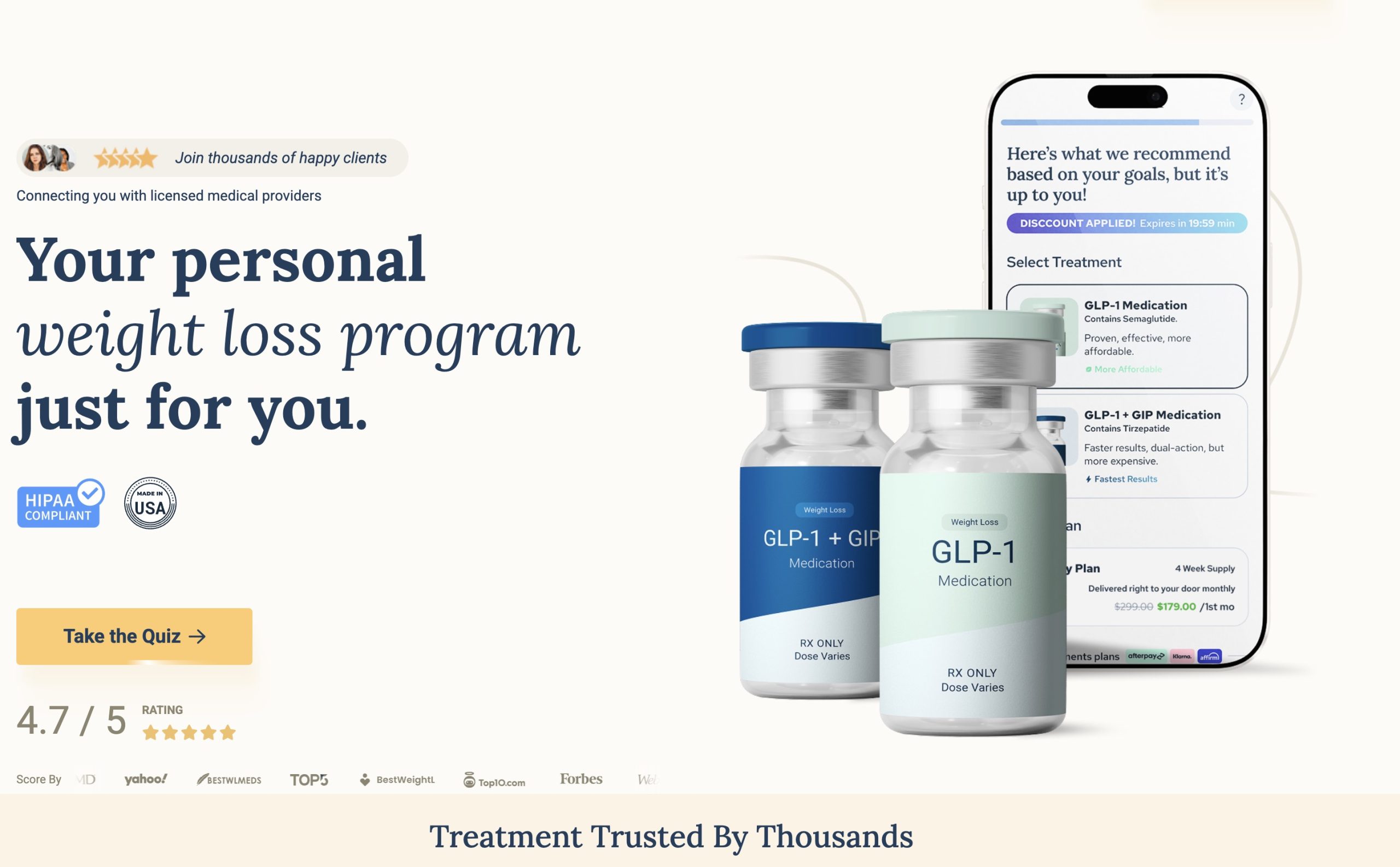 Screenshot trimrx weight loss glp-1 review