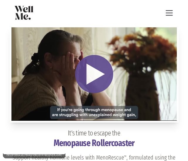 Menorescue Female Review - Screenshot of website