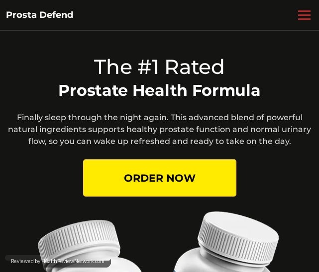 Prosta Defend Male Review - Screenshot of website