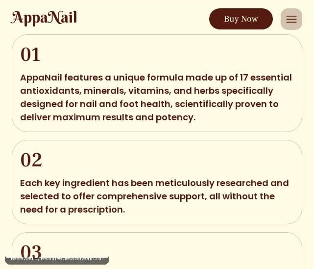 Appanail Antifungal Solution Beauty Review - Screenshot of website