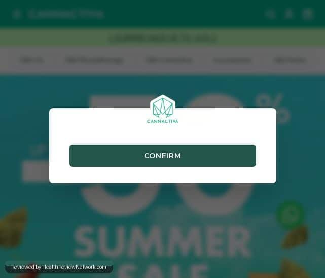 Cannactiva Cbd Review - Screenshot of website