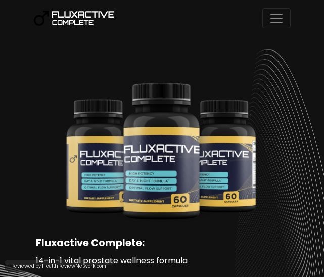 Fluxactive Complete Male Review - Screenshot of website