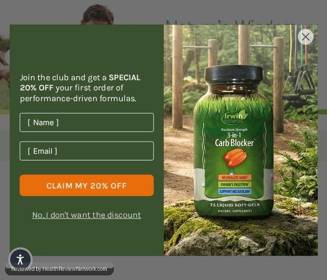 Irwin Naturals Cbd Review - Screenshot of website