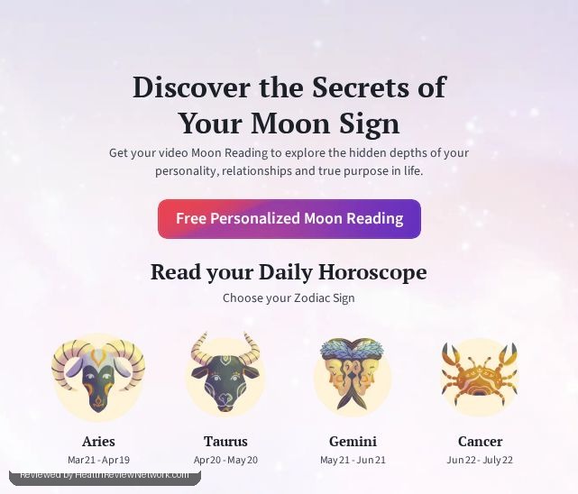 Moon Reading Review By Jeremy Brad Spiritual Review - Screenshot of website