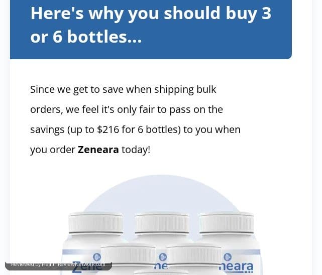 Zeneara Tinnitus Review - Screenshot of website